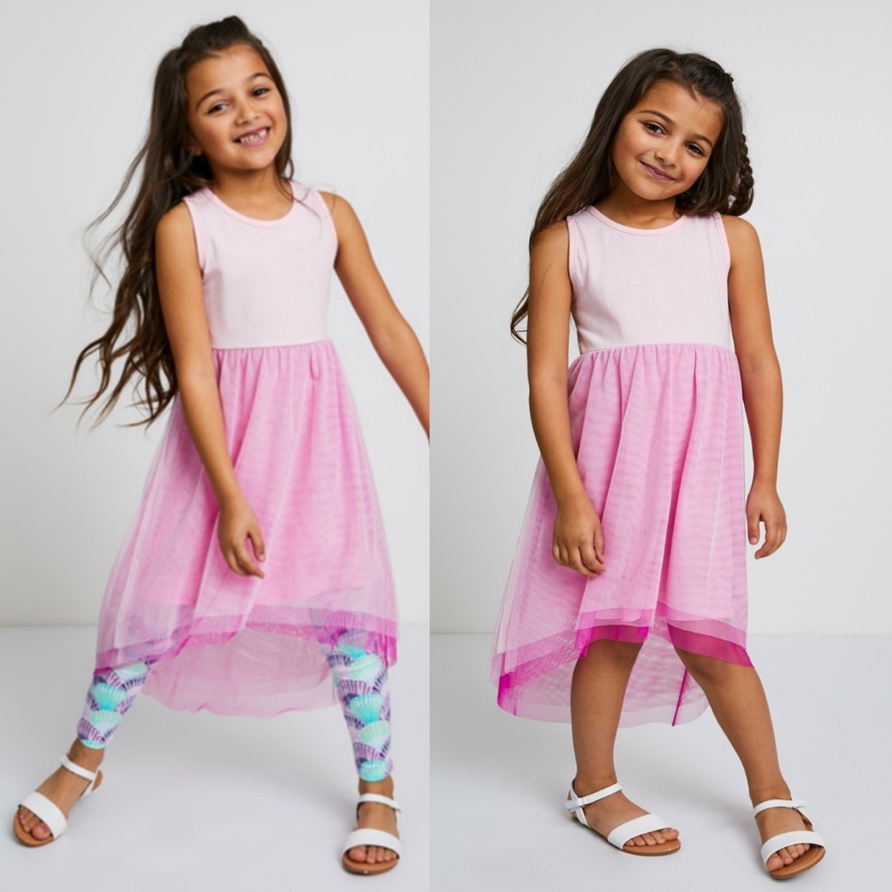 FABKIDS Pink Sleeveless Tulle Girl Dress Size 8